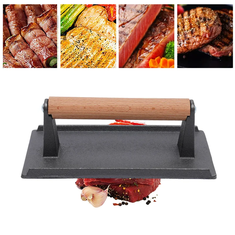 Commercial Kitchen Grill - Kitchen Heavy Cast Flat Iron Steak