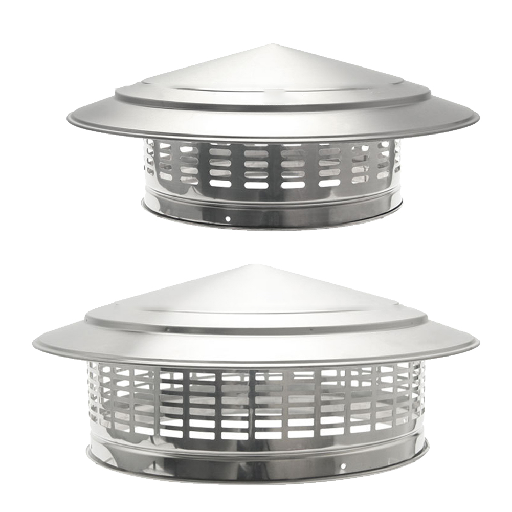 Commercial Exhaust Hood - 250mm Stainles-Steel Chimney Cap Exterior Wall