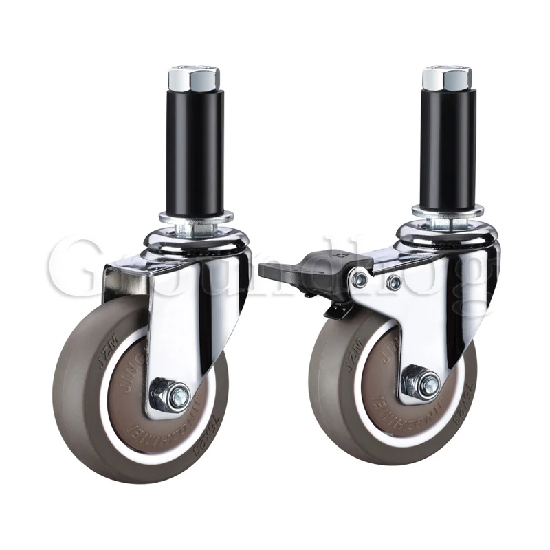 4Pcs Expanding Stem Casters, T - Commercial Kitchen Youtube ulasan dan harga