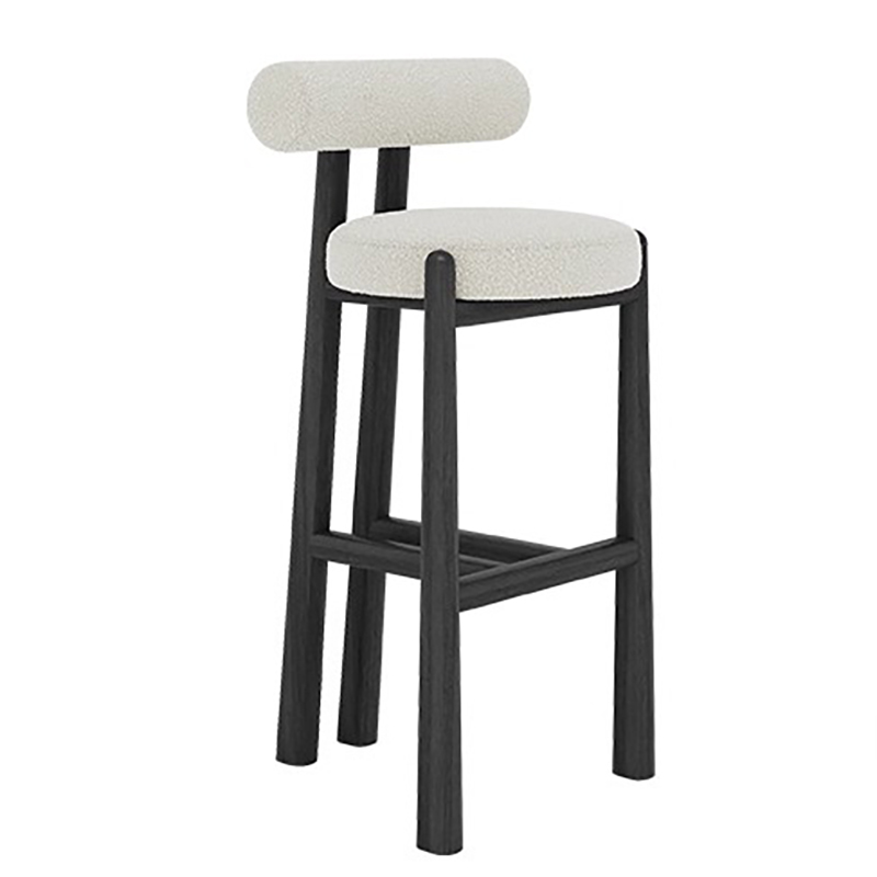 Modern Wood Backrest Bar Chair - Commercial Kitchen Interior ulasan dan harga