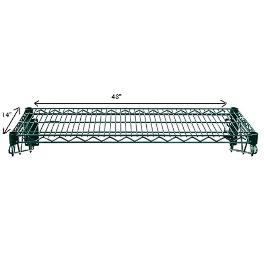 48x14 Epoxy-Coated Green Wire  - Commercial Kitchen Wall Shelves ulasan dan harga