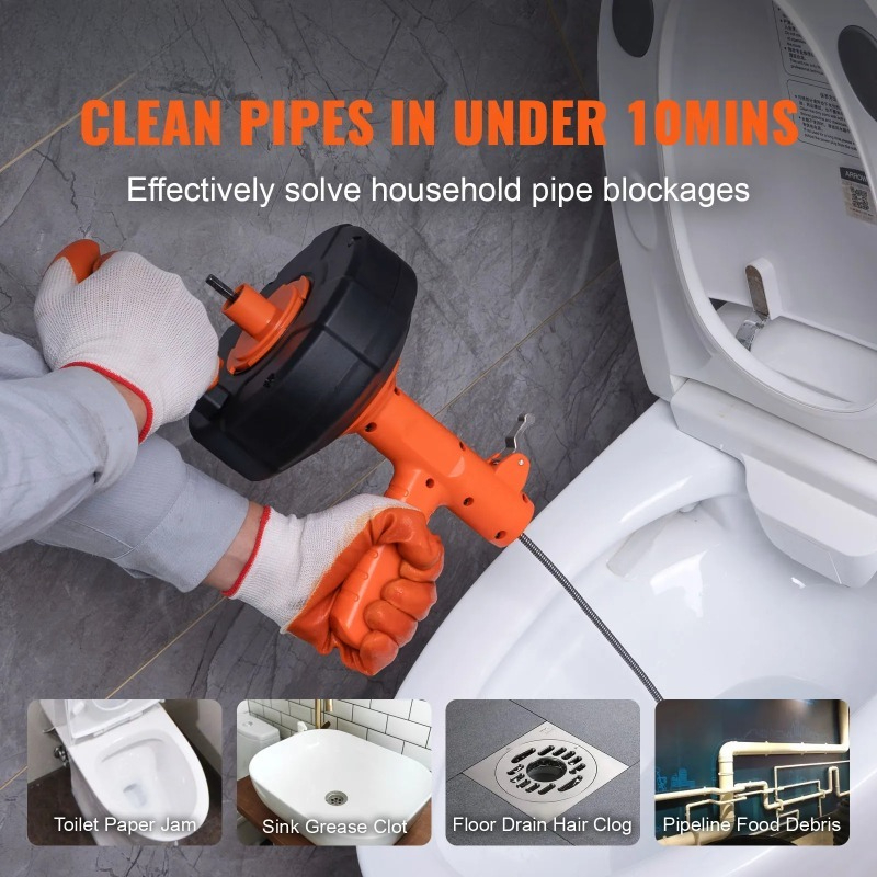 Drain Cleaner Machine 25FT Aut - Commercial Kitchen Youtube ulasan dan harga