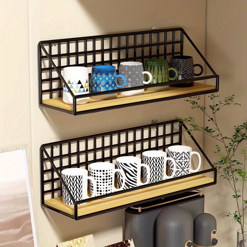 Wall Mounted Storage Basket Me - Commercial Kitchen Wall Shelves ulasan dan harga