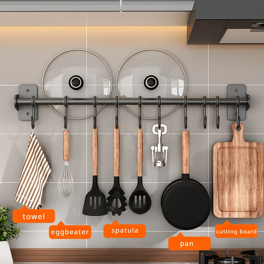 No punch Kitchen Hook Rack Sta - Commercial Kitchen Wall Shelves ulasan dan harga