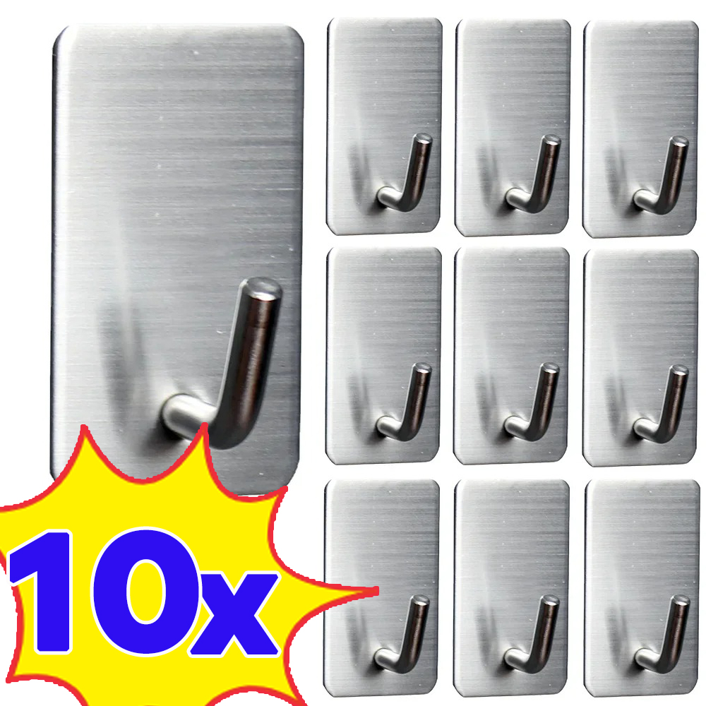 1-10Pcs Self Adhesive Hook Sta - Commercial Kitchen Wall Shelves ulasan dan harga