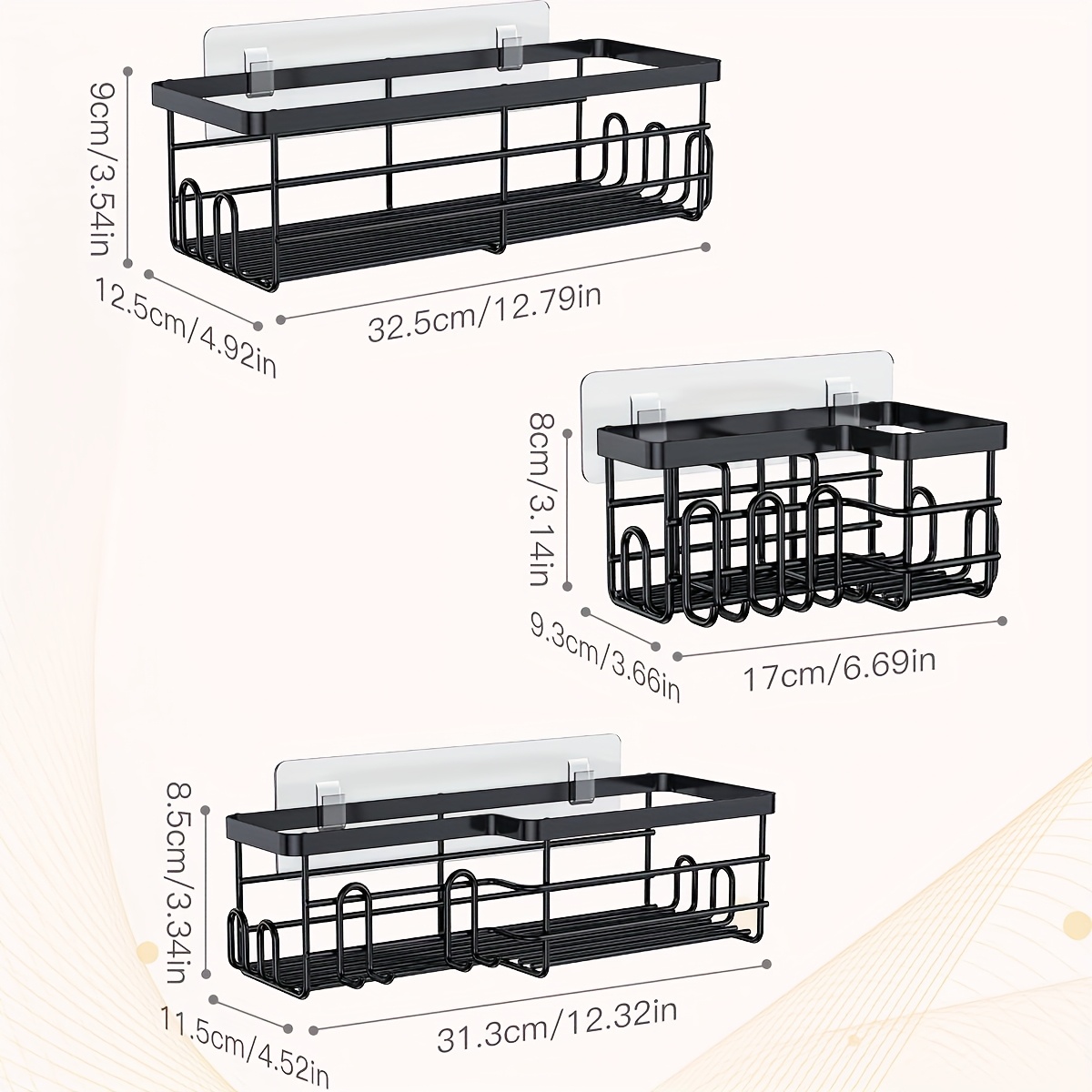 Shower Organizer with Soap Hol - Commercial Kitchen Wall Shelves ulasan dan harga