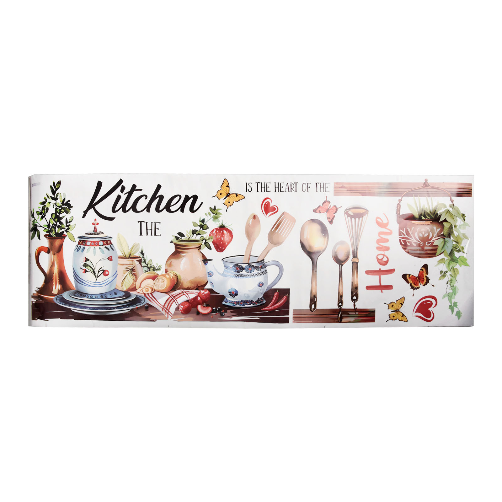 Floral Design PVC Wall Sticker - Commercial Kitchen Interior ulasan dan harga