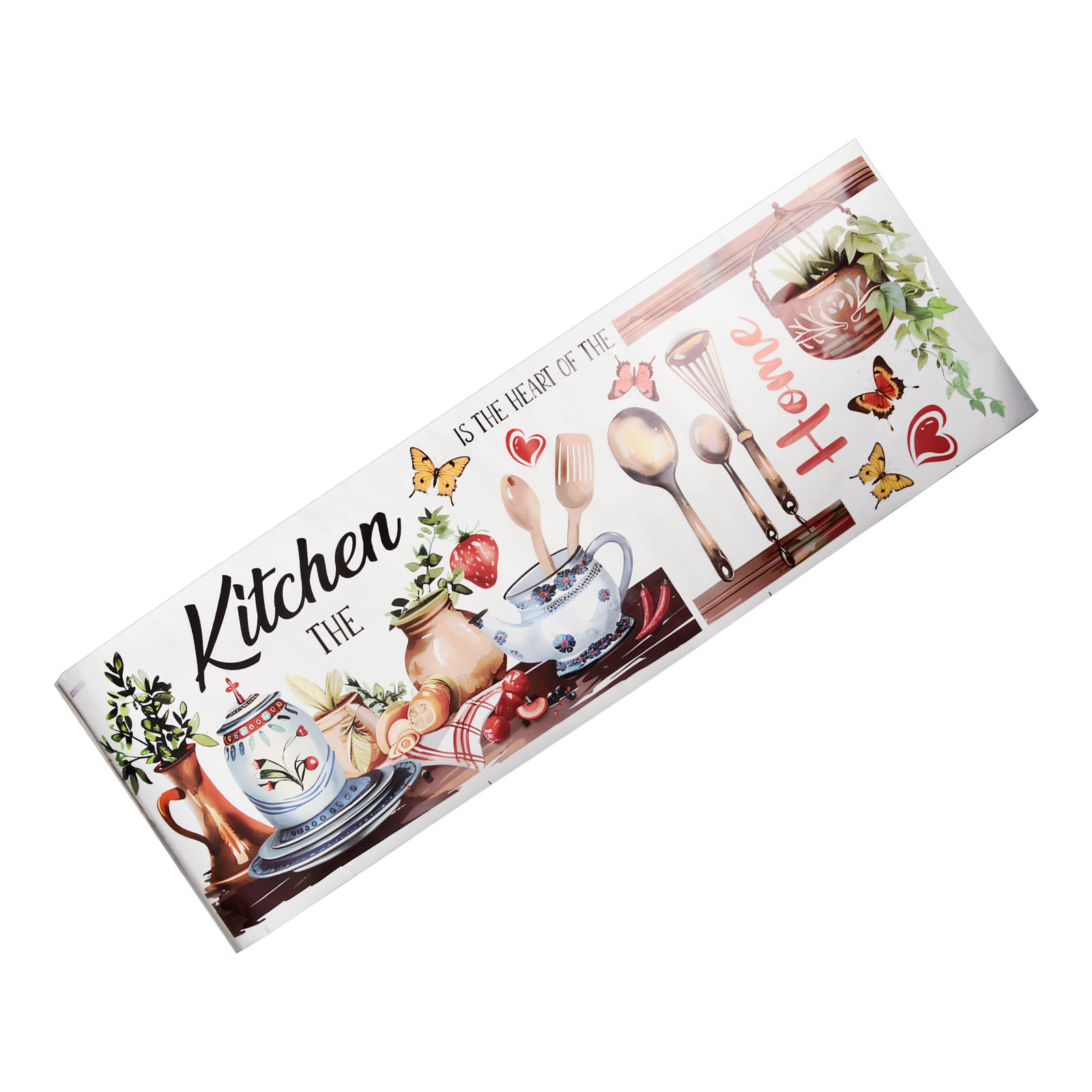 Floral Design PVC Wall Sticker - Commercial Kitchen Interior ulasan dan harga